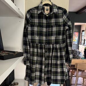 Kiel James Patrick Plaid Button-Up Dress